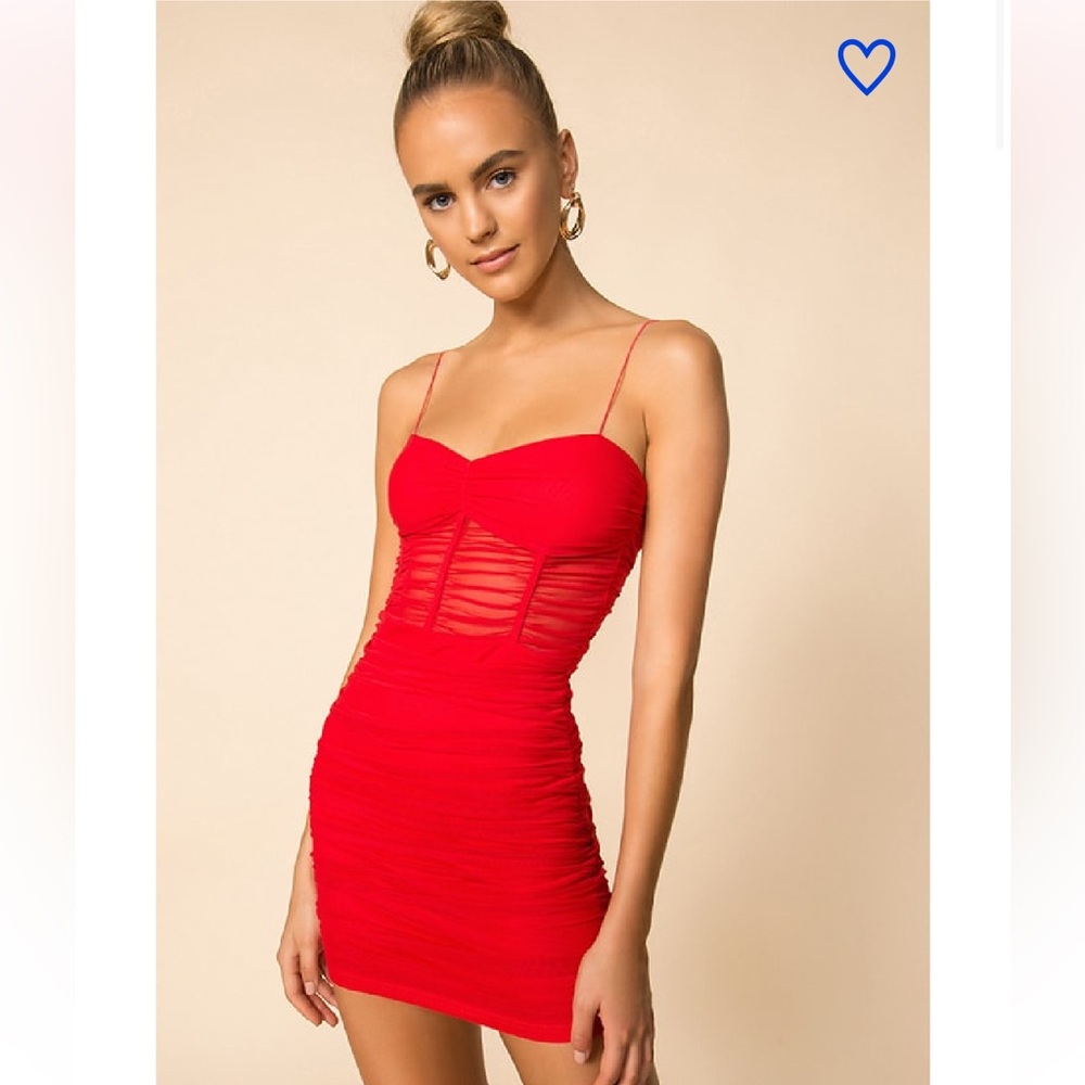 superdown kambella ruched mini dress